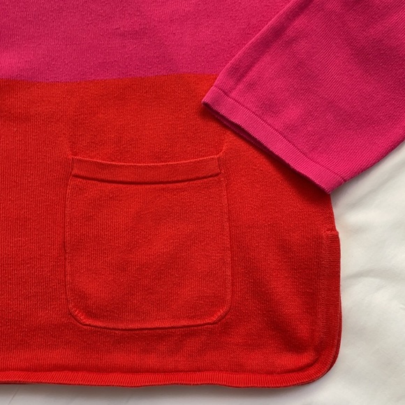 LACOSTE Color-Block 100%Cotton Long Sleeve Tunic - Picture 4 of 4